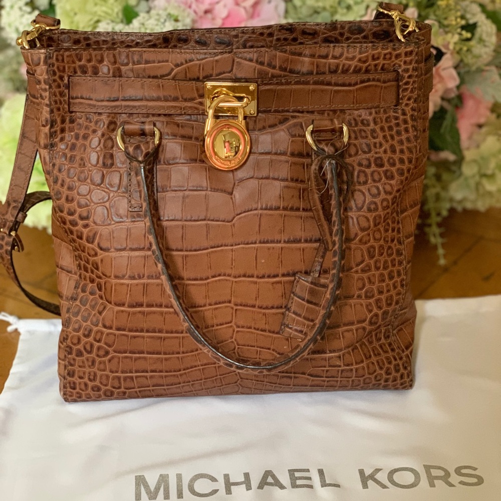 Michael Kors Crocodile Hamilton Tote/Satchel